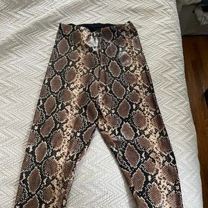 Commando Faux Leather Snake print leggings